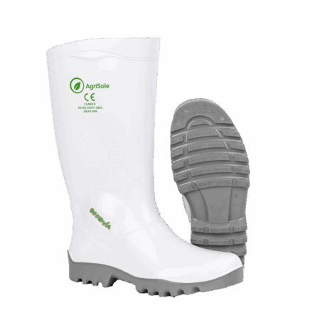 Shova Agrisole White/Grey Gumboot