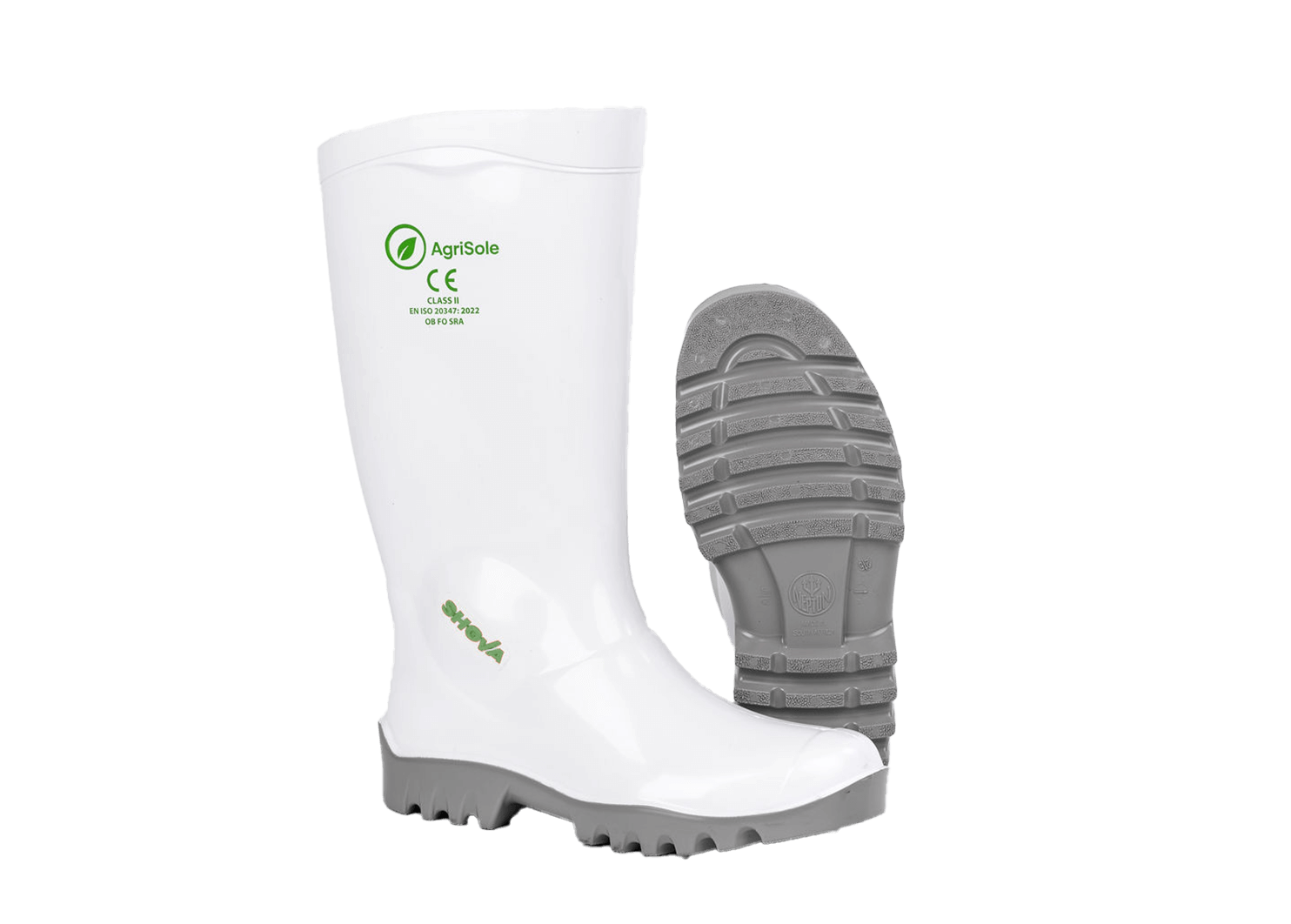 Shova Agrisole White/Grey Gumboot
